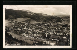 AK Mürzzuschlag, Ortsansicht Mit Bahnschienen Aus Der Vogelschau  - Andere & Zonder Classificatie