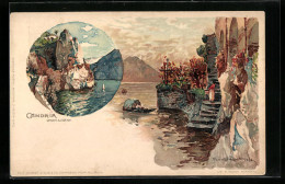 Künstler-AK Manuel Wielandt: Gandria, Motive Am Lago Di Lugano  - Wielandt, Manuel