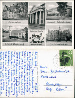 Aurich-Leer (Ostfriesland) Mehrbild-AK Gymnasium, Marstall Behörde, Kirche 1959 - Aurich