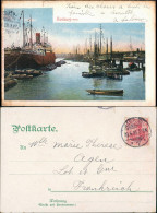 Ansichtskarte Hamburg Hafen Dampfer - Stadt 1903 - Autres & Non Classés
