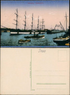 Ansichtskarte Hamburg Hafen, Mehrmaster, Dampfer 1916 - Other & Unclassified