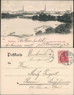 Ansichtskarte Hamburg Panorama Von Der Alster 1904 - Autres & Non Classés