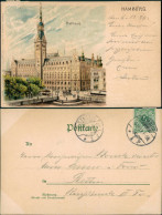 Ansichtskarte Hamburg Rathaus - Künstlerkarte 1899 - Autres & Non Classés