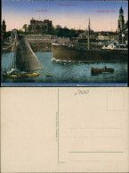 Ansichtskarte Hamburg Dampfer, Seewarte, Hafen, Michaeliskirche 1914 - Sonstige & Ohne Zuordnung