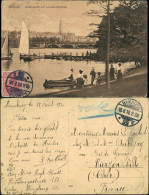 Ansichtskarte Hamburg Lombardsbrücke, Segelboote - Anleger 1910 - Other & Unclassified