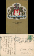 Ansichtskarte Hamburg Heraldik AK - Gold Fond 1914 Goldrand - Other & Unclassified