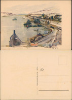 Ansichtskarte  WK2 Militaria Künstlerkarte Norge Norway Anlagen 1940 - War 1939-45