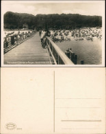 Ansichtskarte Göhren (Rügen) Strand, Seebrücke - Pavillon 1929 - Goehren