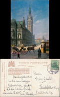 Ansichtskarte Hamburg Rathaus, Kutsche - Künstlerkarte 1913 - Other & Unclassified