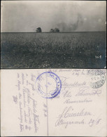 Foto  Explodierende Granaten WK1 Gel. Feldpost 1916 Privatfoto - Guerre 1914-18