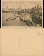 Ansichtskarte Hamburg Jungfernstieg - Bootsanleger 1923 - Autres & Non Classés