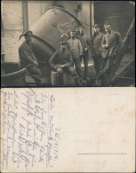 Frankreich 1. WK Soldaten In Gießerei, Gusstechnik 1918 Privatfoto - Guerre 1914-18