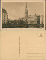 Ansichtskarte Hamburg Rathaus, Geschäfte 1922 - Other & Unclassified