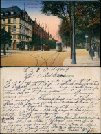 Ansichtskarte Mannheim Tram Straßenbahn Strassen Partie Am Kaiserring 1919 - Mannheim