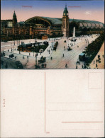 Ansichtskarte Hamburg Hauptbahnhof, Belebt Straße 1915 - Autres & Non Classés