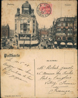 Hamburg Geschäftsviertel  Graskeller, Restaurant Bauer Straßenbahn Verkehr 1908 - Autres & Non Classés