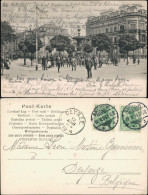 Ansichtskarte Aachen Kaiserplatz Belebt, Brunnen 1904 - Aachen