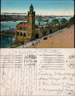 Ansichtskarte St. Pauli-Hamburg Landungsbrücken - Werft 1916 - Autres & Non Classés