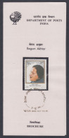 Inde India 1994 FDC Begum Akhtar, Singer, Music, Artist, Art, Actress, Indian Cinema, Bollywood, FIrst Day Cancellation - Gebraucht
