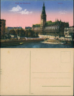 Ansichtskarte Hamburg Rathaus - Rathausplatz 1914 - Autres & Non Classés