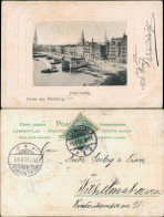 Ansichtskarte Hamburg Jungfernstieg 1902 Passepartout - Autres & Non Classés