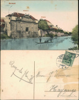 Breisach (Rhein) Fluss Partie Mit Kloster Und Rheintor 1909 - Breisach