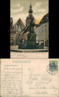 Ansichtskarte Eisleben Strassen Partie Und Geschäfte Am Lutherdenkmal 1908 - Autres & Non Classés
