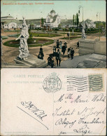 Postkaart Brüssel Bruxelles Expo Deutscher Pavillon Treppe Menschen 1910 - Sonstige & Ohne Zuordnung