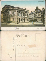Postcard Reichenberg Liberec Theater Und Post Gebäude 1910 - Czech Republic