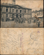 Vouziers  Rathaus Vorplatz Mit Soldaten Soldiers World War I. 1916  
Feldpost - Vouziers