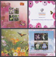 Inde India 2013 MNH MS Booklet Wildflowers, Wild Flower, Flowers, Butterfly, Butterflies, Lily, Mallow, Campion, Sheet - Brieven En Documenten