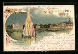 Lithographie Leipzig, Sächs.-Thür. Industrie- Und Gewerbe-Ausstellung 1897, Theater Und Hauptrestaurant  - Exhibitions