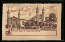 AK Düsseldorf, Industrie-, Gewerbe- Und Kunstausstellung 1902, Ausstellungsgebäude  - Ausstellungen
