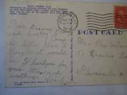 UNITED STATES    POSTCARDS  BASIN HARBOR CLUB 1954 - Andere & Zonder Classificatie