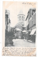 MAURIAC - 15 - CPA DOS SIMPLE De 1903 - L'Eglise Et Rue Notre Dame - TOUL 8 - - Mauriac