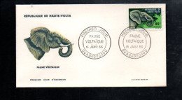 HAUTE VOLTA FDC 1966 ELEPHANT - Obervolta (1958-1984)