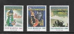 SAINT-MARIN 1988 FILMS DE FELLINI YVERT N°1186/1188 NEUF MNH** - Cinéma