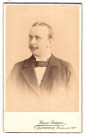 Fotografie Bruno Brügner, Charlottenburg, Berlinerstr. 126a, Herr Georg Schüler, 1897, Rückseite Mit Widmung  - Anonyme Personen