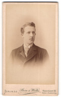 Fotografie Strom & Walter, Berlin, Portrait Junger Mann Franz Schenik Als Student, 1894  - Personnes Anonymes