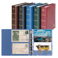 Lindner Postkarten-Album Blau Lotos 5800-B Neu ( - Reliures Et Feuilles