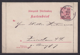 Bahnpost Altdeutschland Württemberg K1 ULM BAHNHOF Königreich Kartenbrief - Postal  Stationery