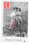 CPA COLORISEE FANTAISIE -  SOUVENIR Et AMITIE - Une Mère Et Son Enfant  - TOUL 8 - - Babies