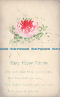 R663070 Many Happy Returns. May Each Dawn Bring A Golden Light. 1918 - Monde