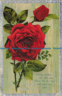 R663102 A Happy Birthday. Red Rose. Postcard - Monde