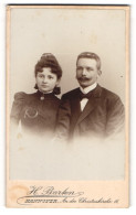 Fotografie H. Barten, Hannover, Portrait Hulda Und Gerhard, Zur Erinnerung Für Ihre Neffen, 1899  - Anonyme Personen