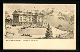 AK Adelboden, Reginahotel Rondinella Im Schnee  - Adelboden