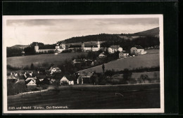 AK Vorau, Ortsansicht Mit Stift Im Hintergrund  - Autres & Non Classés