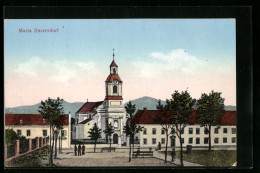 AK Maria Enzersdorf, Park Mit Blick Auf Die Kirche  - Andere & Zonder Classificatie