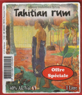 Polynésie Française - Tahiti / Autocollant - Etiquette De Bouteille De Rhum Tahitien - 2024 - Alkohole & Spirituosen