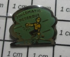 1221 Pin's Pins / Beau Et Rare / SPORTS / CLUB PETANQUE LUCE JOUCOMATIC - Bocce